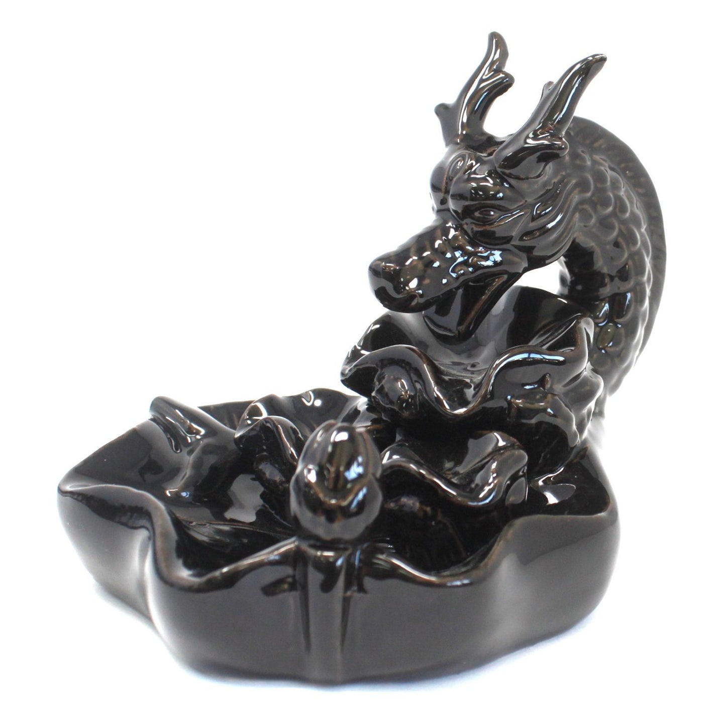 Large Dragon Pool Backflow Incense Burner | Mythical Home Décor Gift