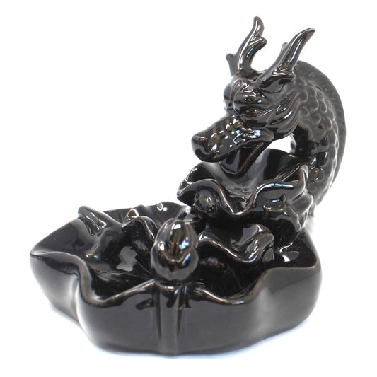 Large Dragon Pool Backflow Incense Burner | Mythical Home Décor Gift