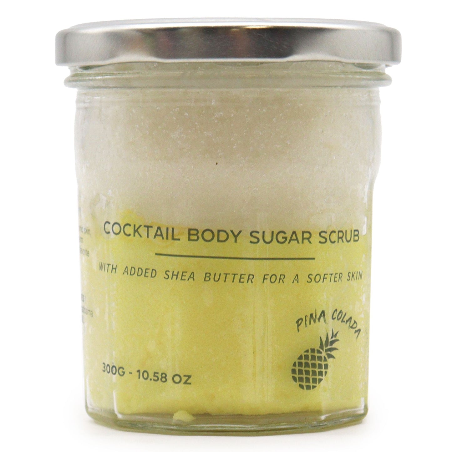 Piña Colada Fragranced Sugar Body Scrub | 300g | Vegan Exfoliating Tropical Skin Gift | Plastic Free