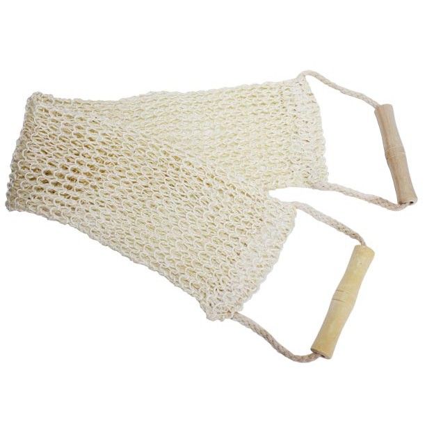 Luxury Jute Back Scrub | Natural Exfoliating Body Scrubber | Eco Bath Gift | Amber & Calm