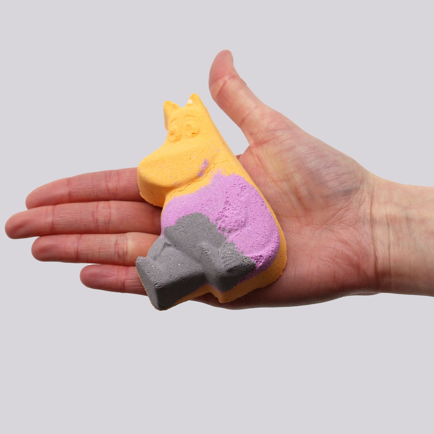 Hippo Bath Bomb | Citrus Crush | 85g | Fun Vegan Kids Bath Gift | Handmade in UK | Stocking Filler