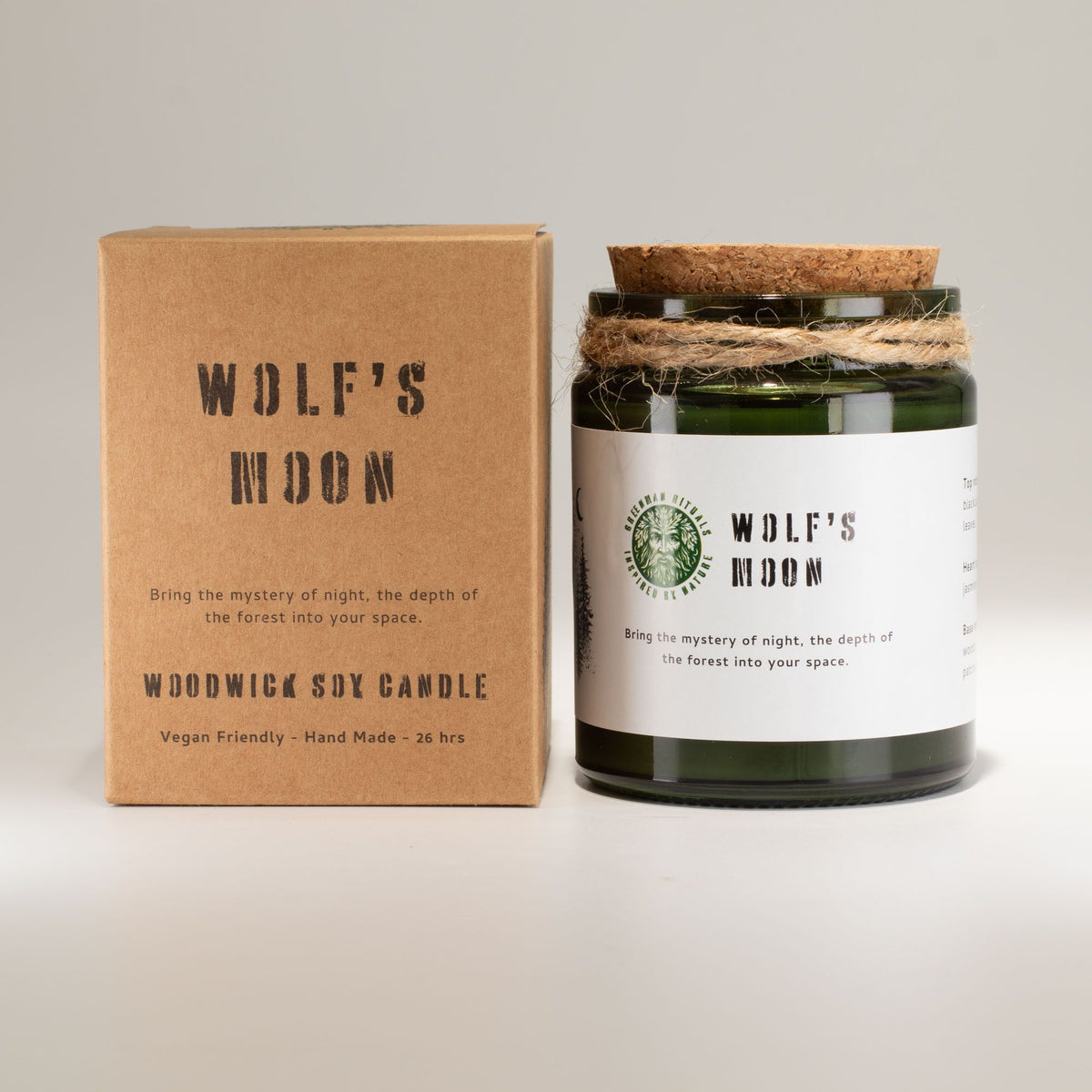 Wolf's Moon Woodwick Soy Candle | Sage & Mintwood Mystical Home Fragrance Gift