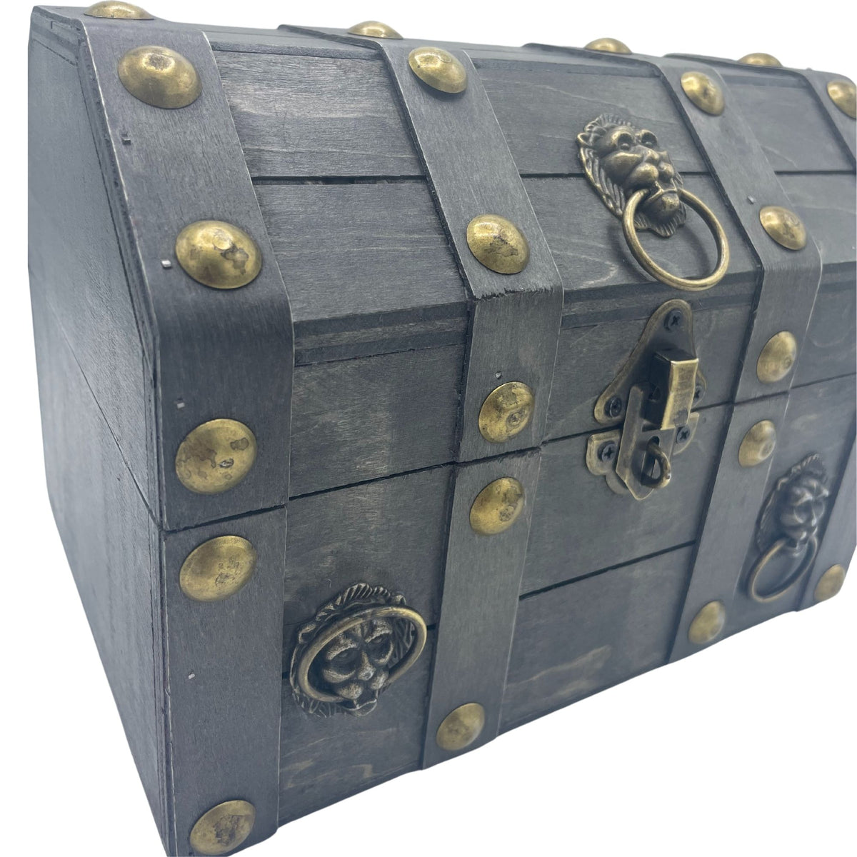 Grey Large Treasure Chest | Vintage Style Storage Box | Boho Home Decor | Keepsake & Trinket Box