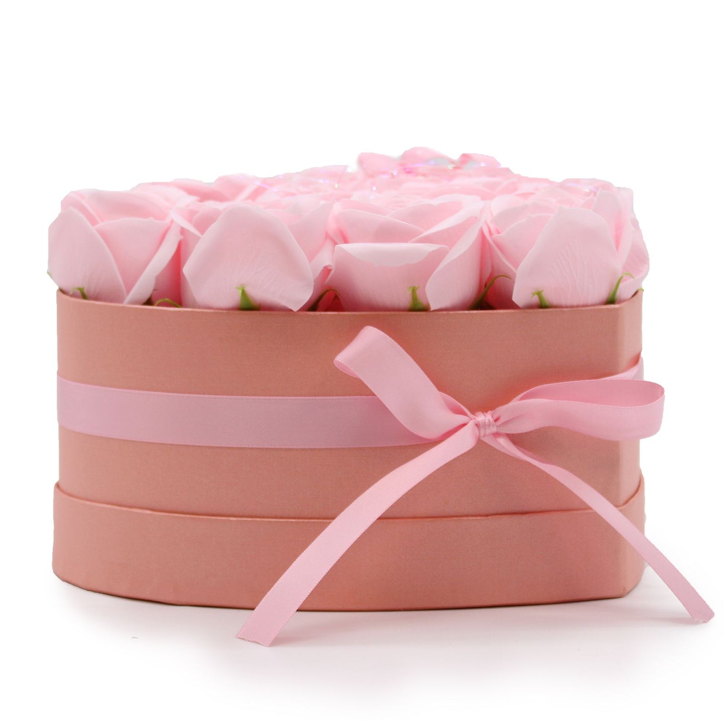Pink Rose Soap Flower Bouquet | 13 Roses Heart | Luxury Romantic Bath Gift | Valentine's Mother's Day