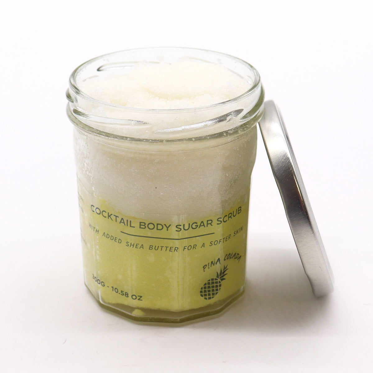 Piña Colada Fragranced Sugar Body Scrub | 300g | Vegan Exfoliating Tropical Skin Gift | Plastic Free