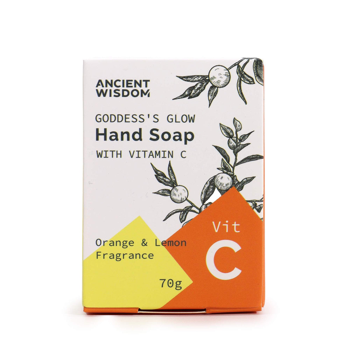 Brightening Vitamin C Hand Soap | Orange & Lemon | 70g Bar | Amber & Calm