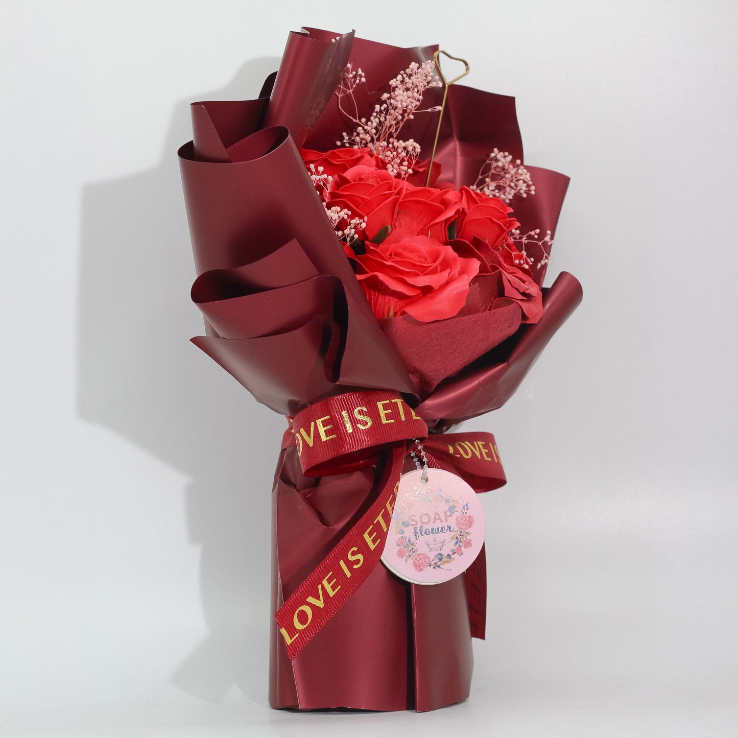 Love is Eternal Red Roses Bouquet Gift Card | Romantic Gift | Valentine's & Anniversary