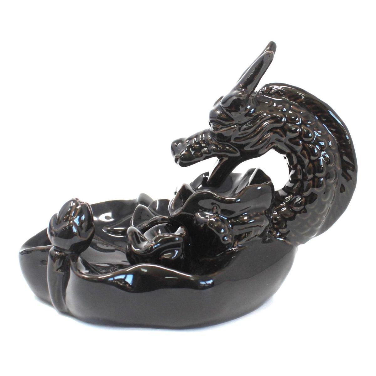 Large Dragon Pool Backflow Incense Burner | Mythical Home Décor Gift