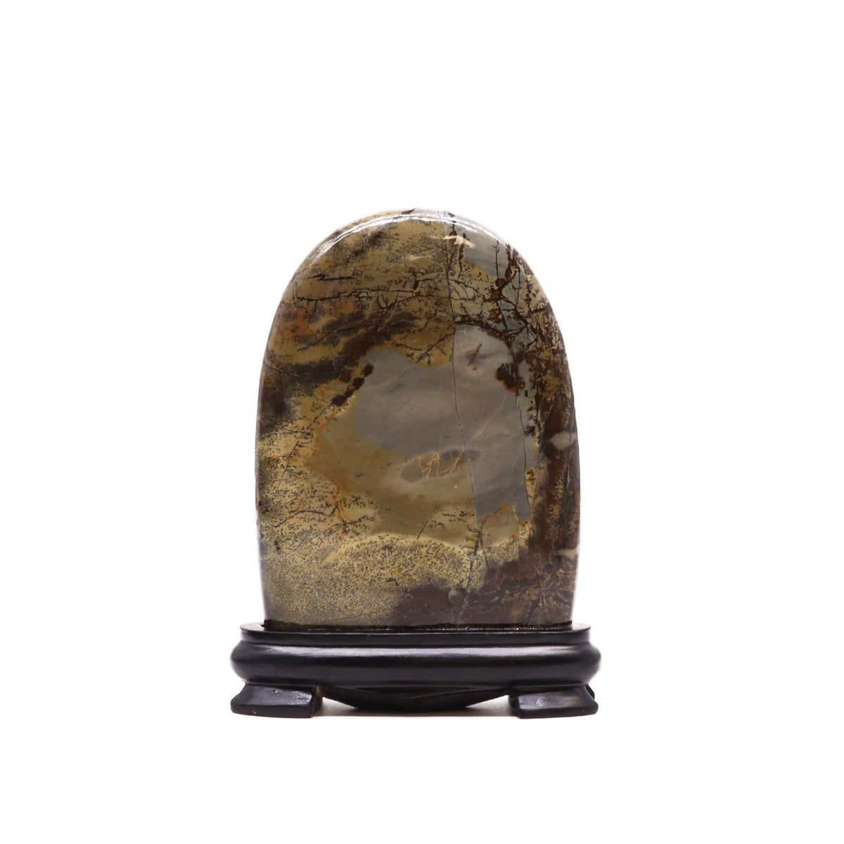 Guohua Picture Stone | Arch | Natural Dendrite Landscape Stone | 145×110mm