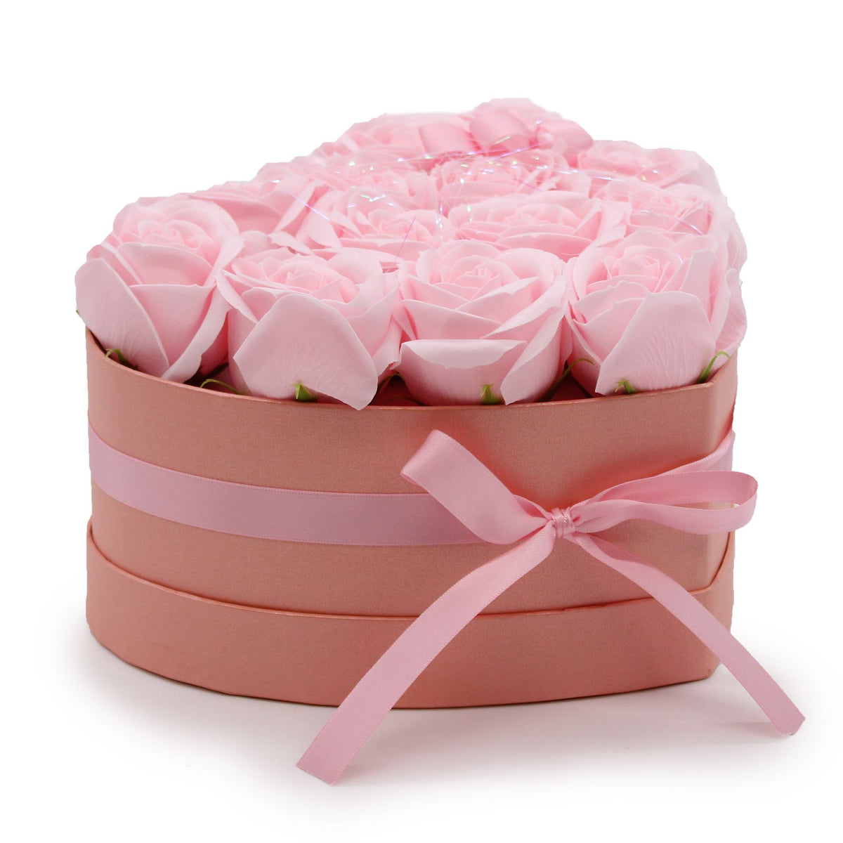 Pink Rose Soap Flower Bouquet | 13 Roses Heart | Luxury Romantic Bath Gift | Valentine's Mother's Day