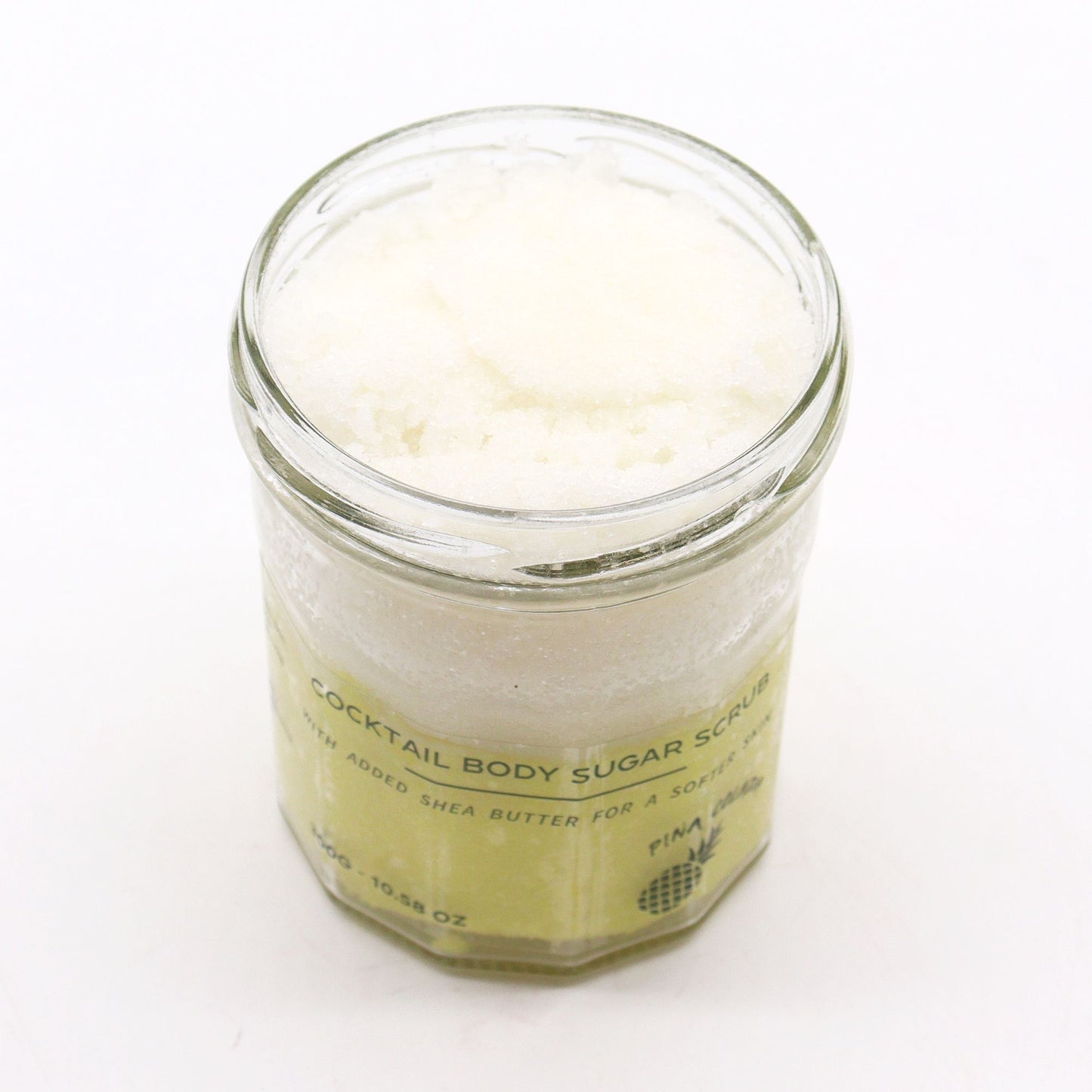 Piña Colada Fragranced Sugar Body Scrub | 300g | Vegan Exfoliating Tropical Skin Gift | Plastic Free