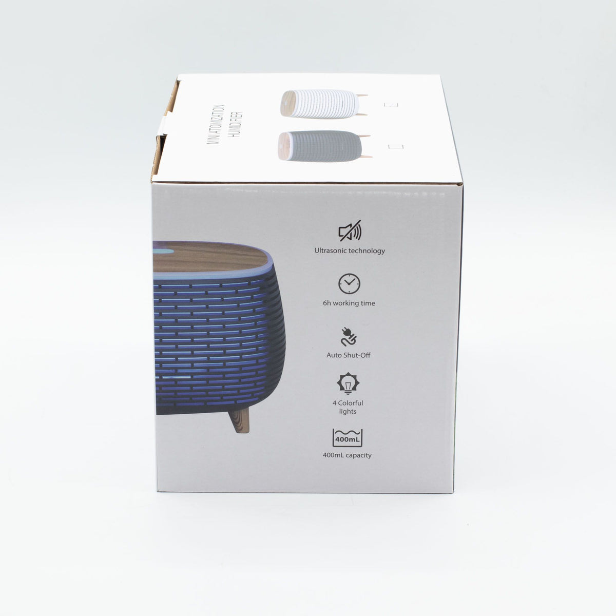 Ribbed Aroma Diffuser with Colour-Changing Light | 400ml Ultrasonic | Remote Control | Aromatherapy Home Gift