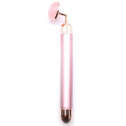 Rose Quartz Gemstone Vibration Pad | Facial Massage Tool | Skincare Gift | Amber & Calm