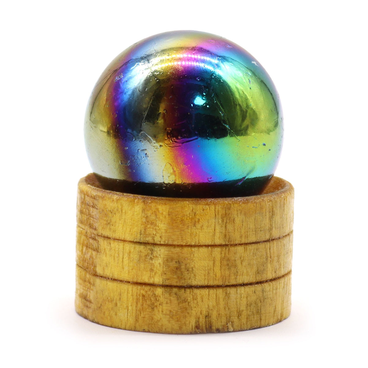 Amethyst Aura Crystal Sphere | 40mm | With Stand | Iridescent Healing Crystal Gift