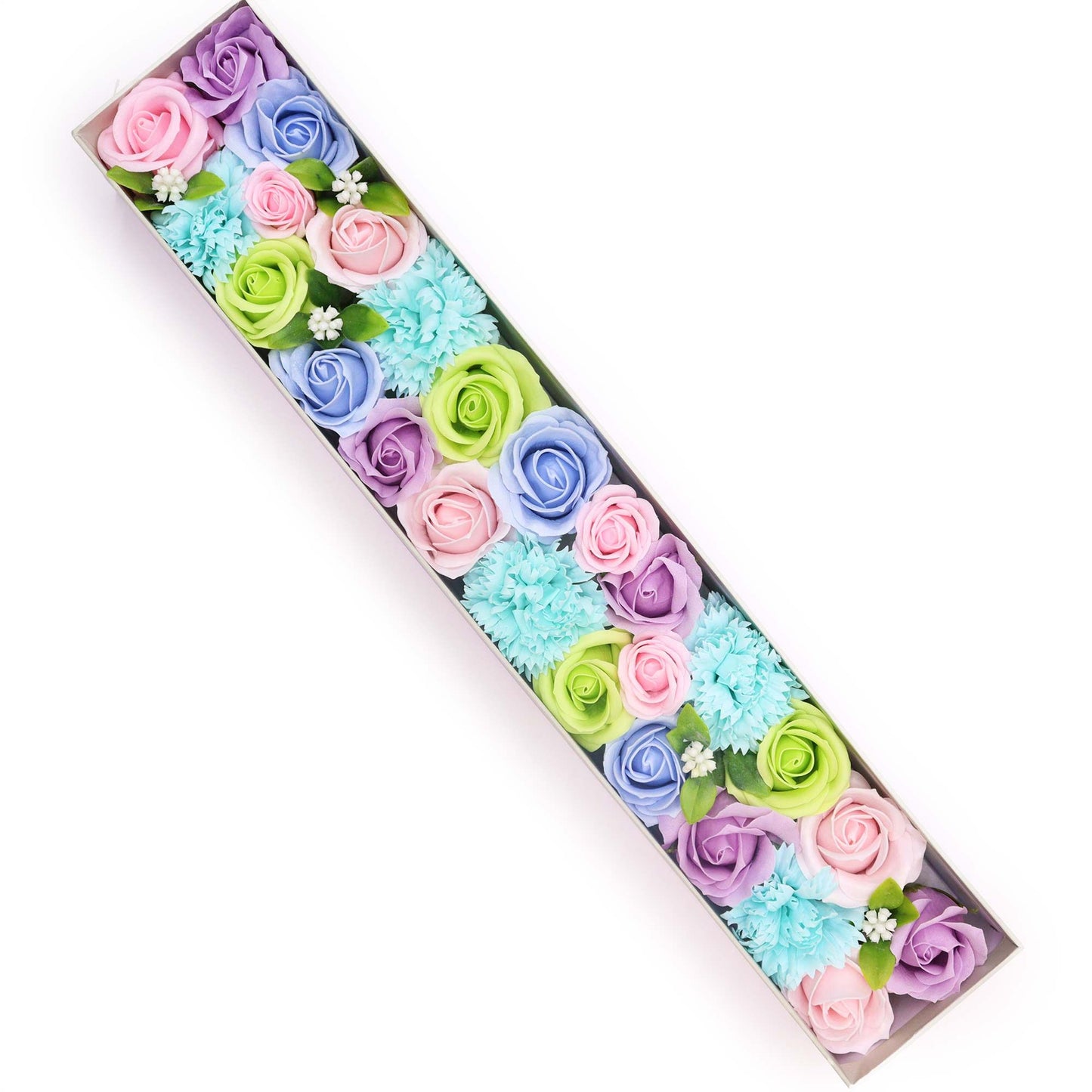 Baby Blessings Blue Soap Flower Extra Long Gift Box | Baby Shower Gift | Amber & Calm