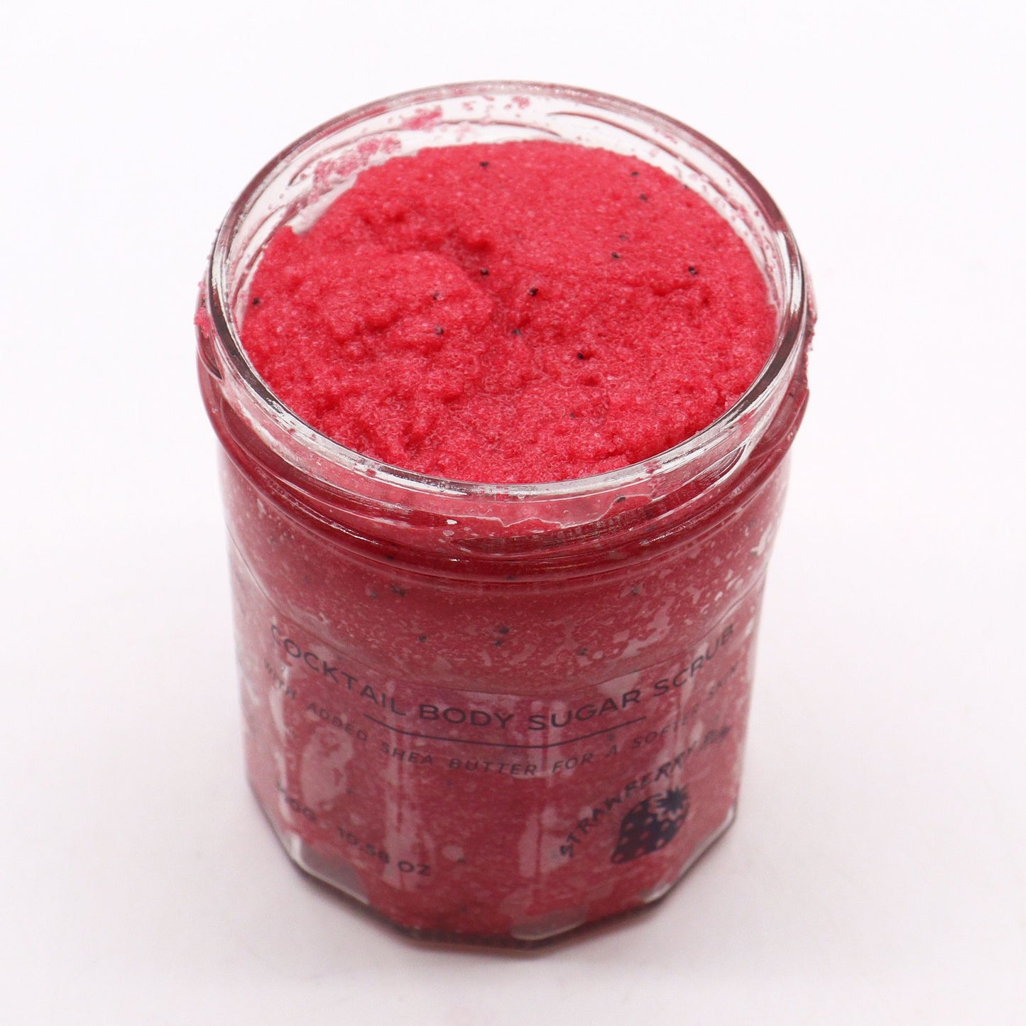 Strawberry Rum Fragranced Sugar Body Scrub | 300g | Vegan Exfoliating Sweet Skin Gift | Plastic Free