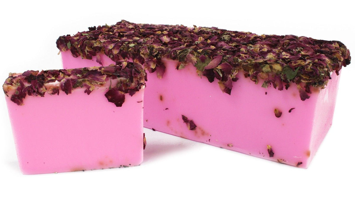 Rose & Rose Petal Artisan Soap Bars | Pack of 13 | Handmade Vegan Soap | Luxury Bathroom Gift