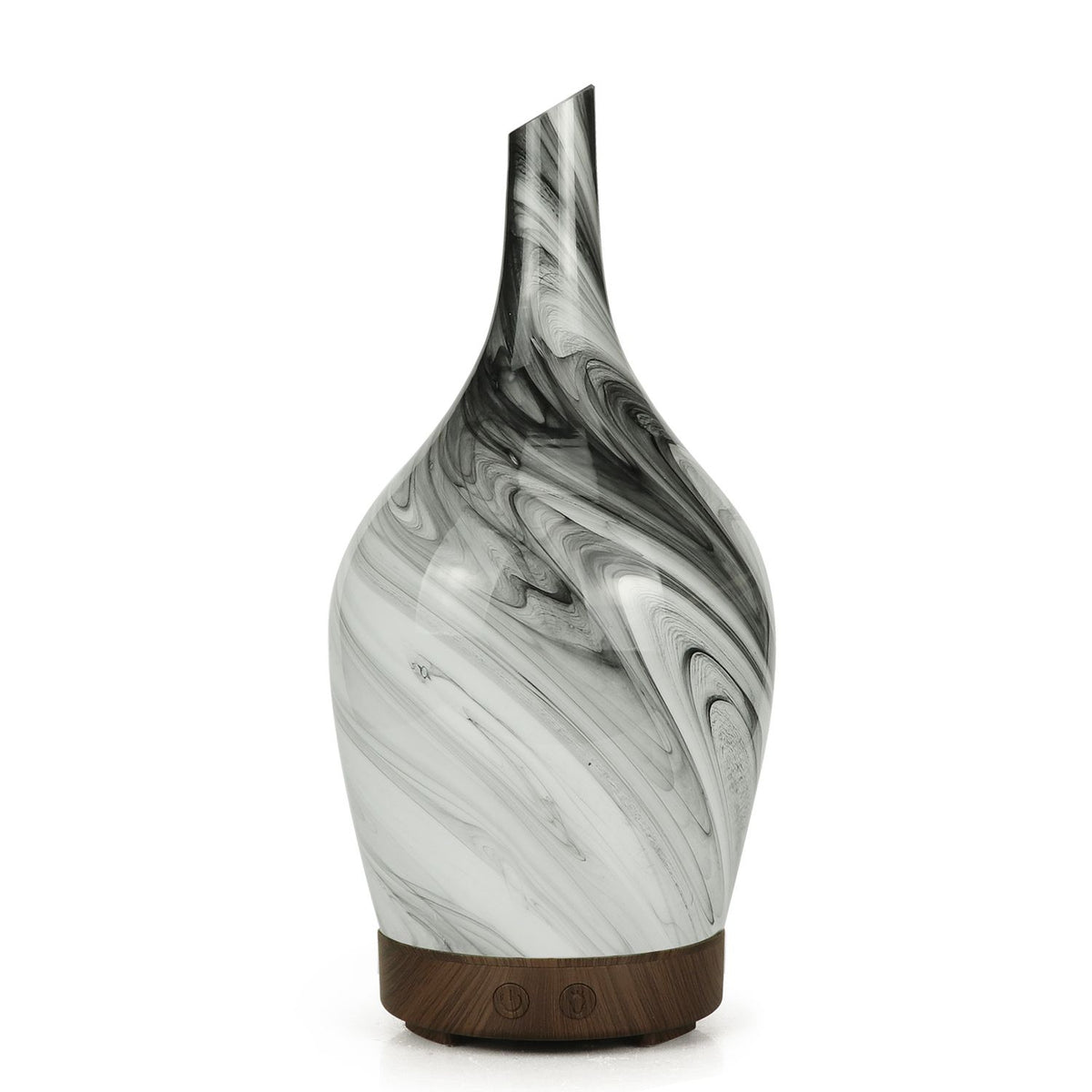 Glass Abstract Grey Aroma Atomiser | USB | Nebulising Essential Oil Diffuser | Home Gift