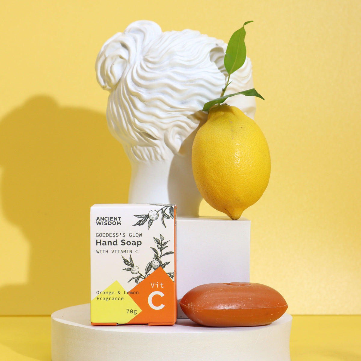 Brightening Vitamin C Hand Soap | Orange & Lemon | 70g Bar | Amber & Calm