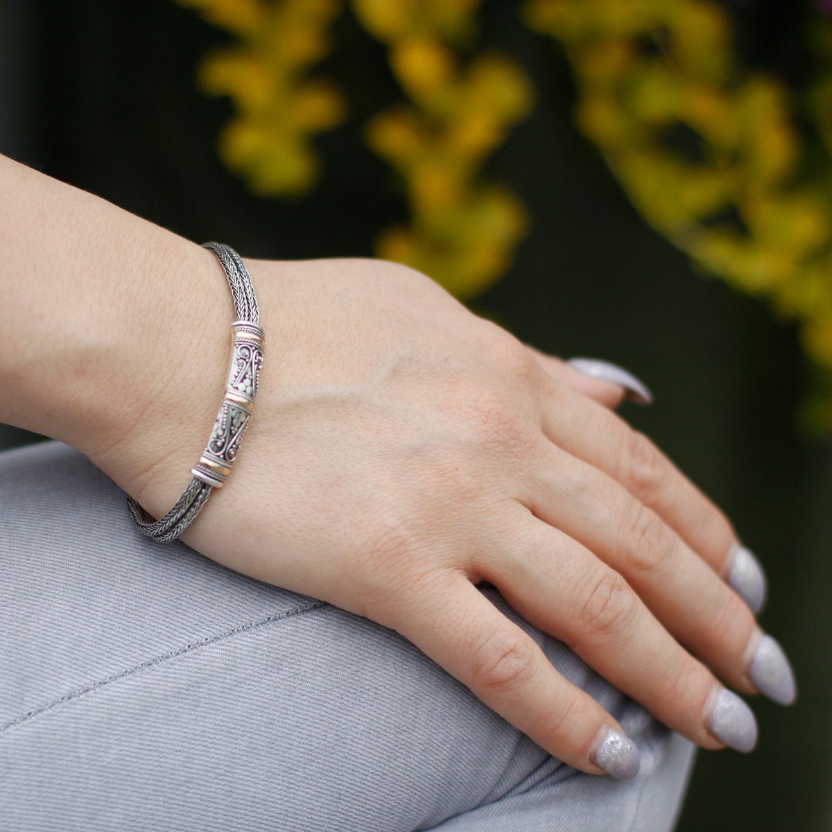 Twin Chain Bracelet — 18k Gold & 925 Silver | Handmade in Indonesia | Unisex