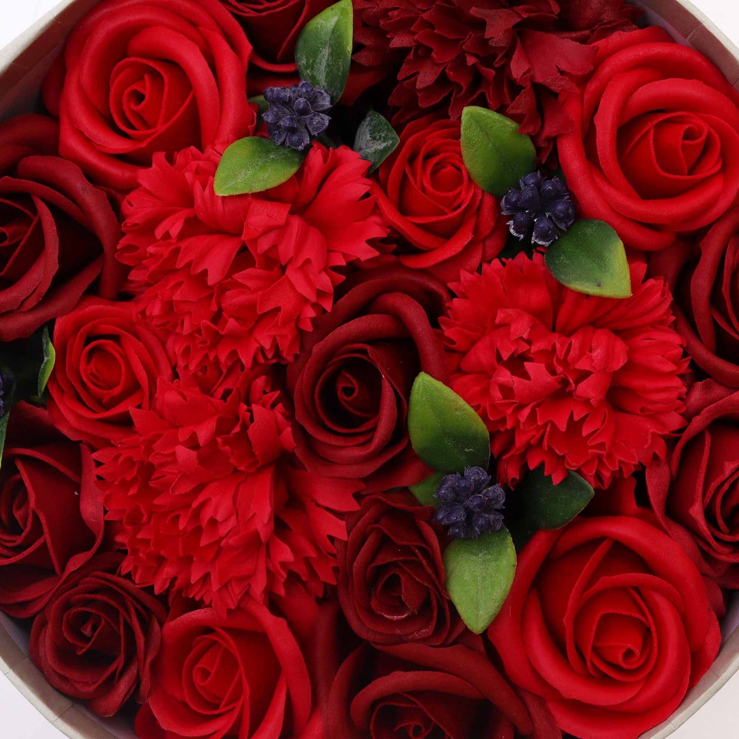 Classic Red Roses Soap Flower Round Gift Box | Romantic Luxury Gift | Amber & Calm