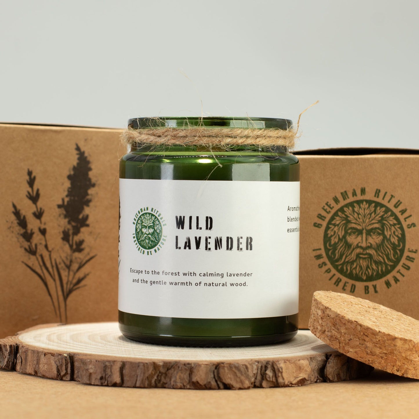Wild Lavender Woodwick Soy Candle | Sage & Mintwood Calming Home Fragrance Gift