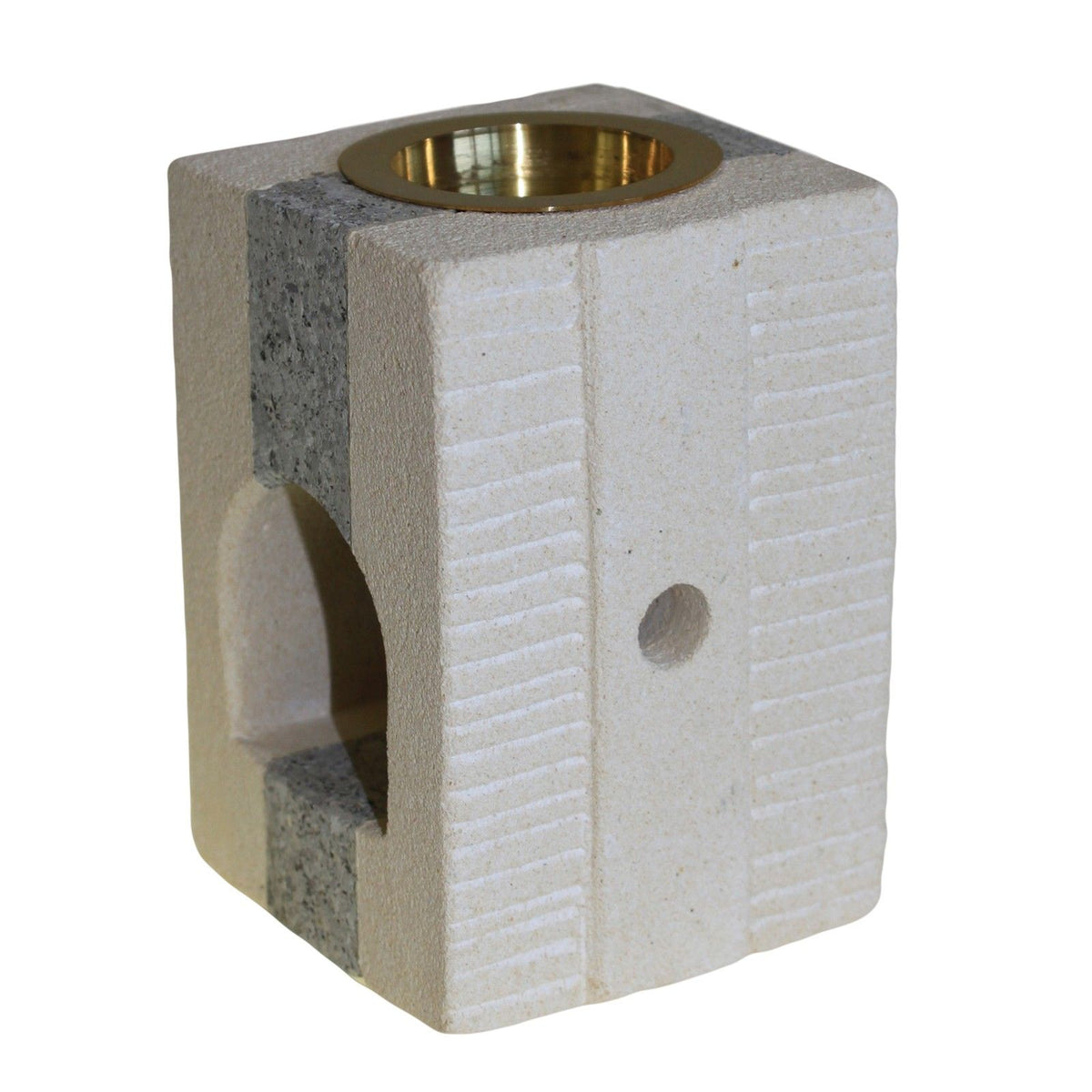 Hand-Carved Indonesian Sandstone Oil Burner