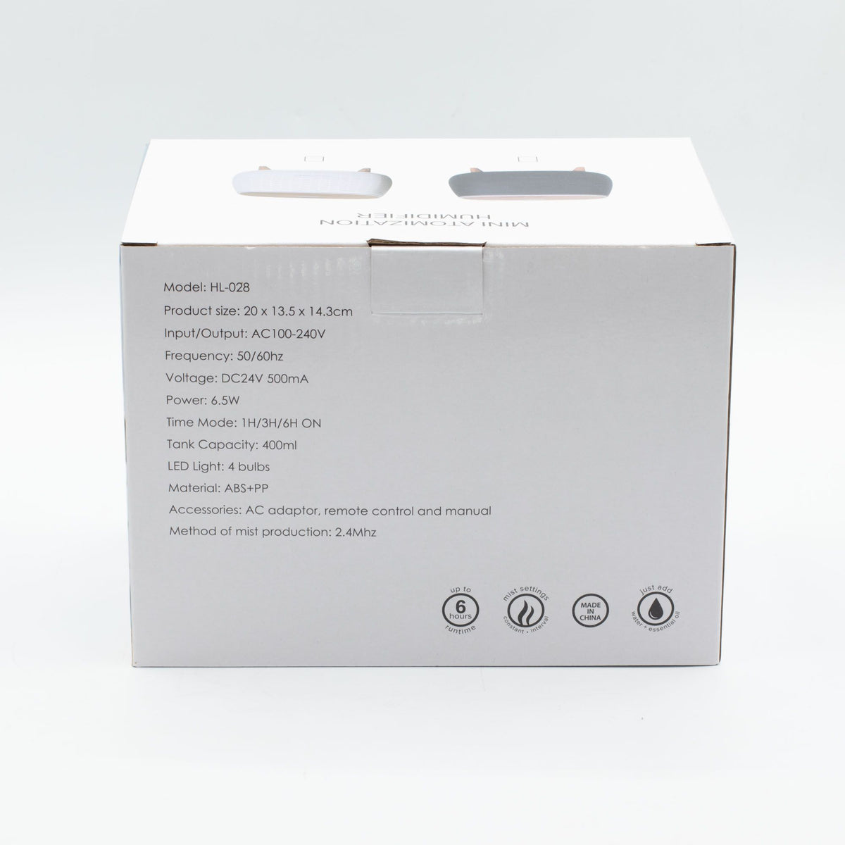 Ribbed Aroma Diffuser with Colour-Changing Light | 400ml Ultrasonic | Remote Control | Aromatherapy Home Gift