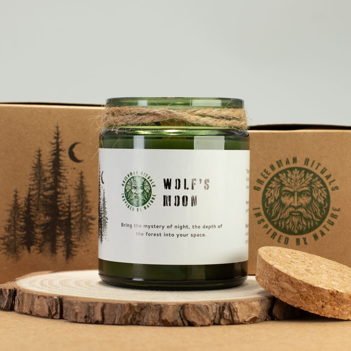 Wolf's Moon Woodwick Soy Candle | Sage & Mintwood Mystical Home Fragrance Gift