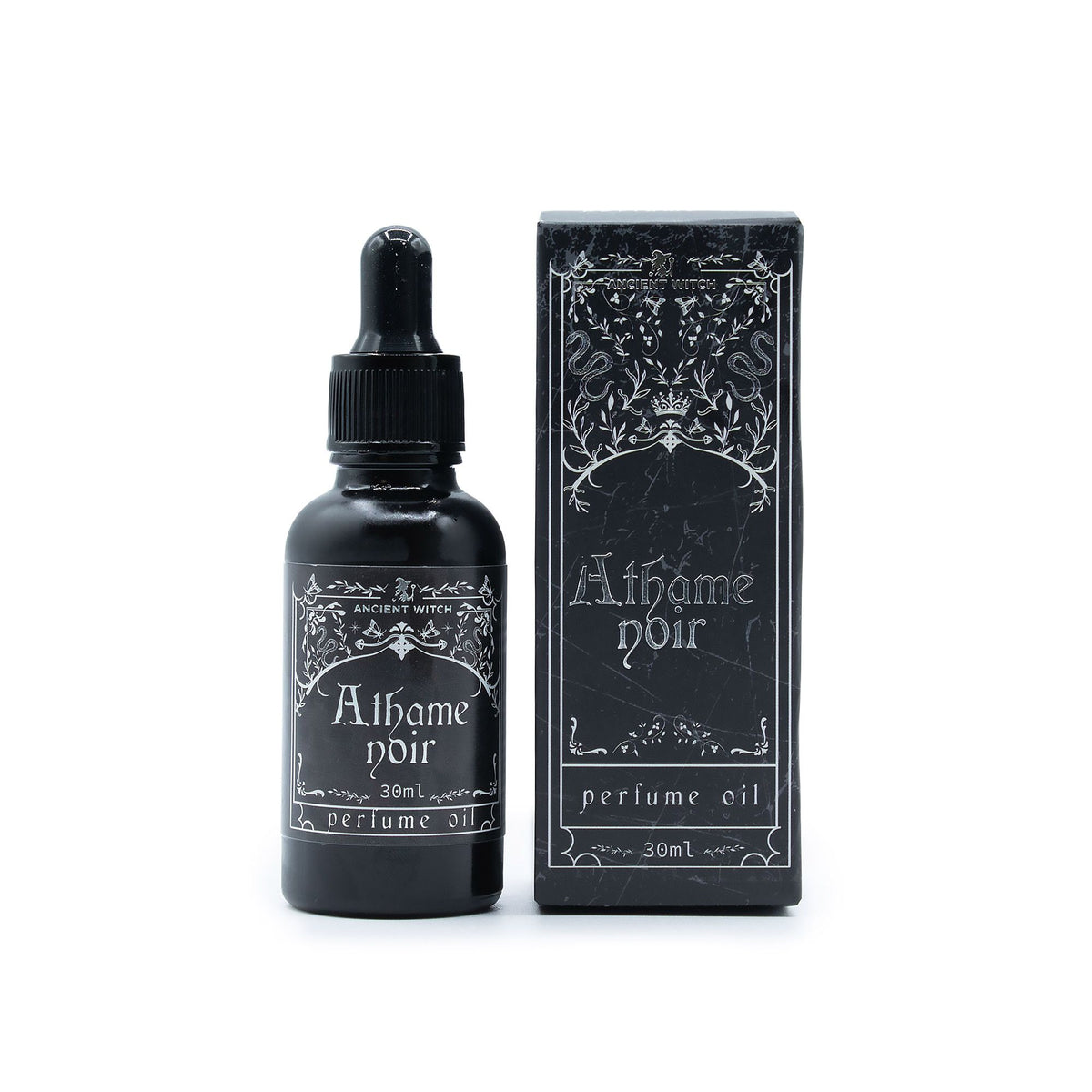 Ancient Witch Athame Noir Perfume Oil | Cool Aromatic Dark Fragrance | Amber & Calm