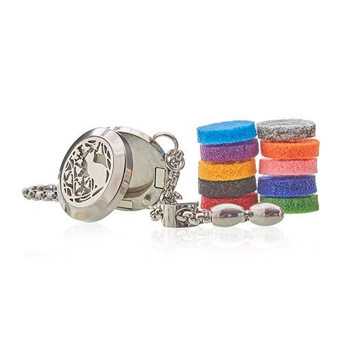 Cat & Flowers Aromatherapy Bracelet | Essential Oil Diffuser Jewellery Gift