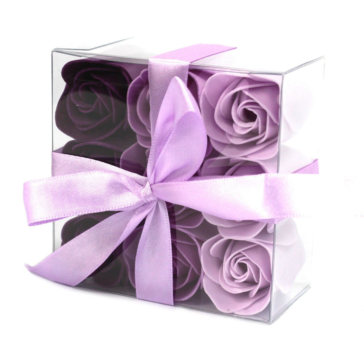Lavender Rose Soap Flowers | Set of 9 | Luxury Bath & Beauty Gift for Her
