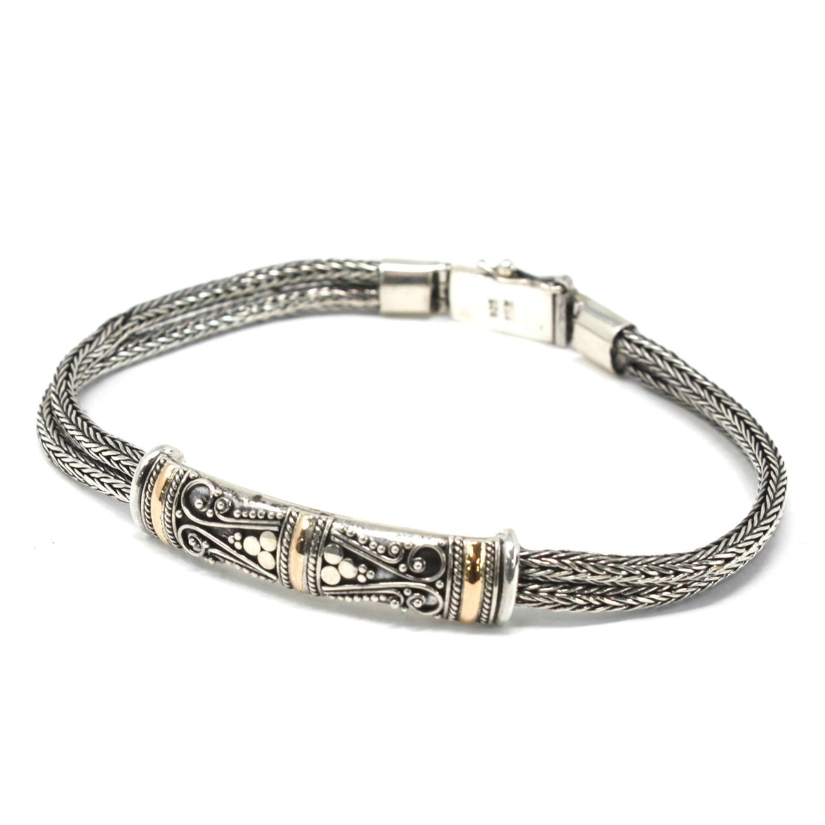 Twin Chain Bracelet — 18k Gold & 925 Silver | Handmade in Indonesia | Unisex