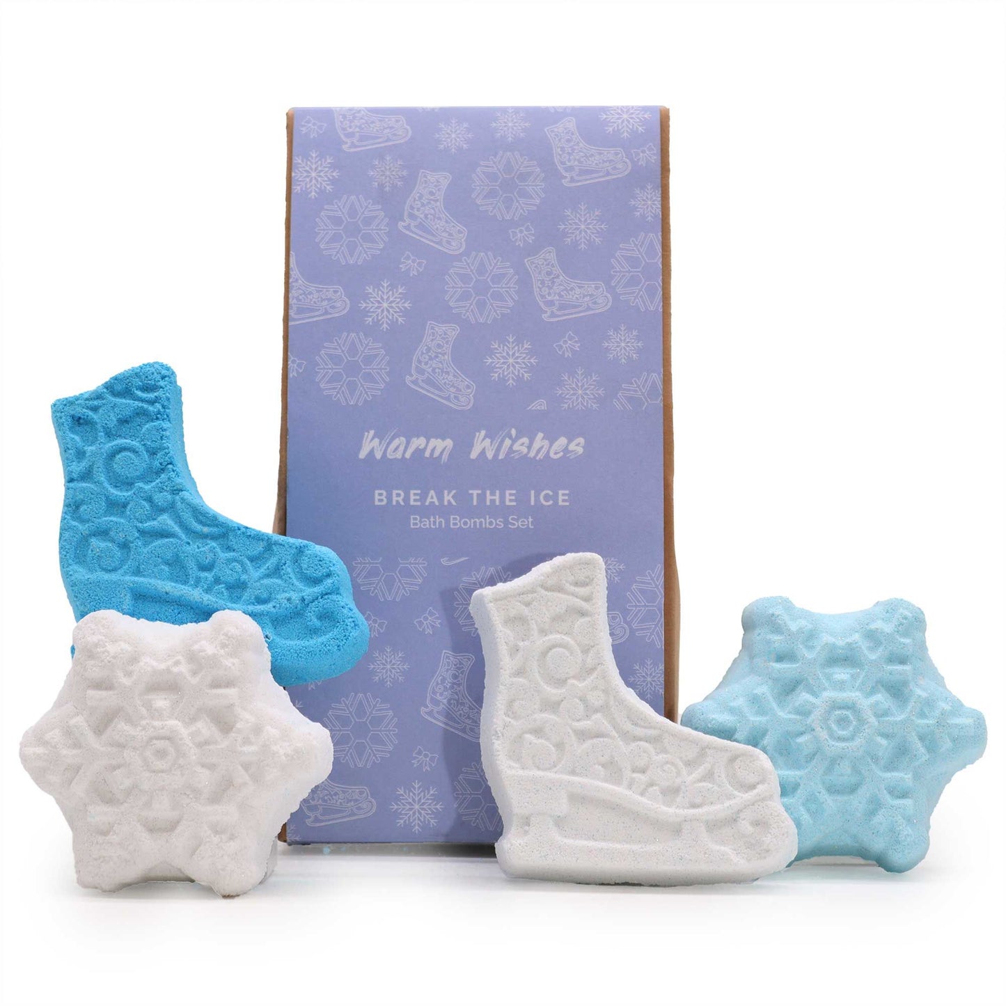 Break the Ice Christmas Bath Bomb Gift Pack | 4 Festive Bath Bombs | Luxury Christmas Gift