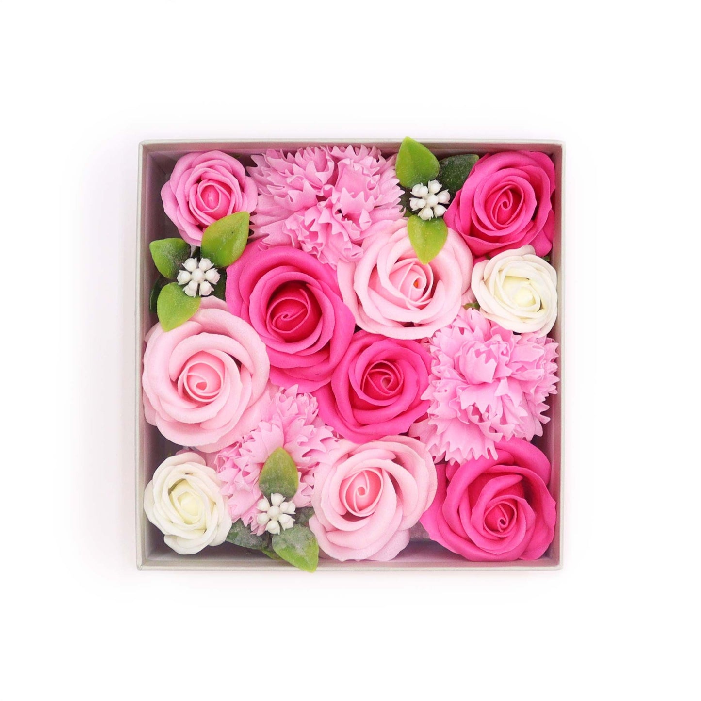 Baby Blessings Pink Soap Flower Square Gift Box | Baby Shower Gift | Amber & Calm
