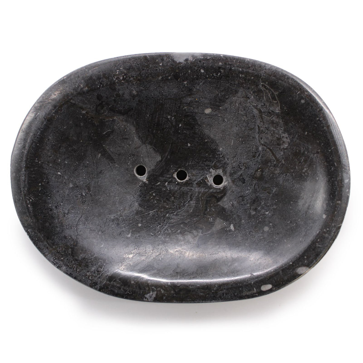 Classic Oval Black Marble Soap Dish | Natural Stone | Luxury Bathroom Accessory | Artisan Home Gift