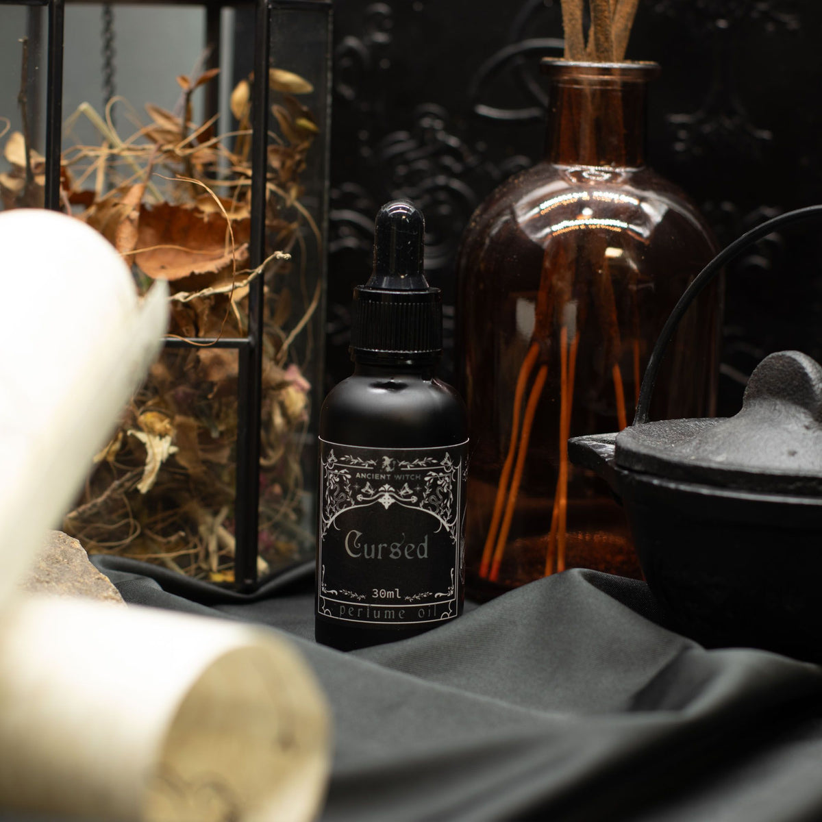 Ancient Witch Cursed Perfume Oil | Dark Spicy Fragrance | Black Pepper & Amber
