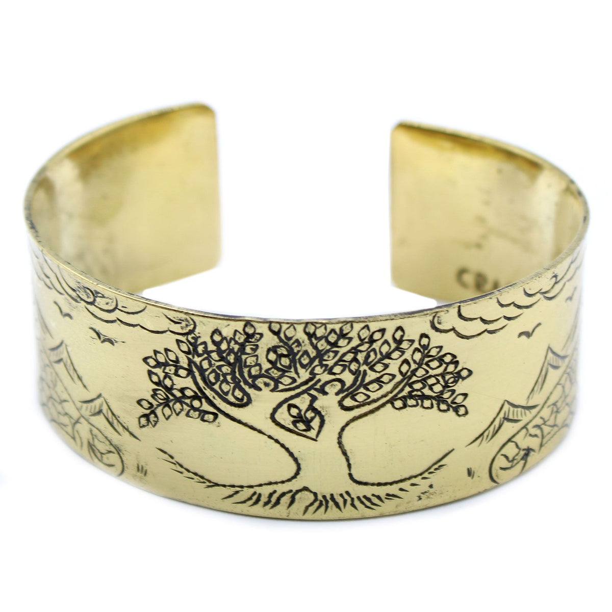 Brass Tibetan Tree of Life Mantra Bracelet