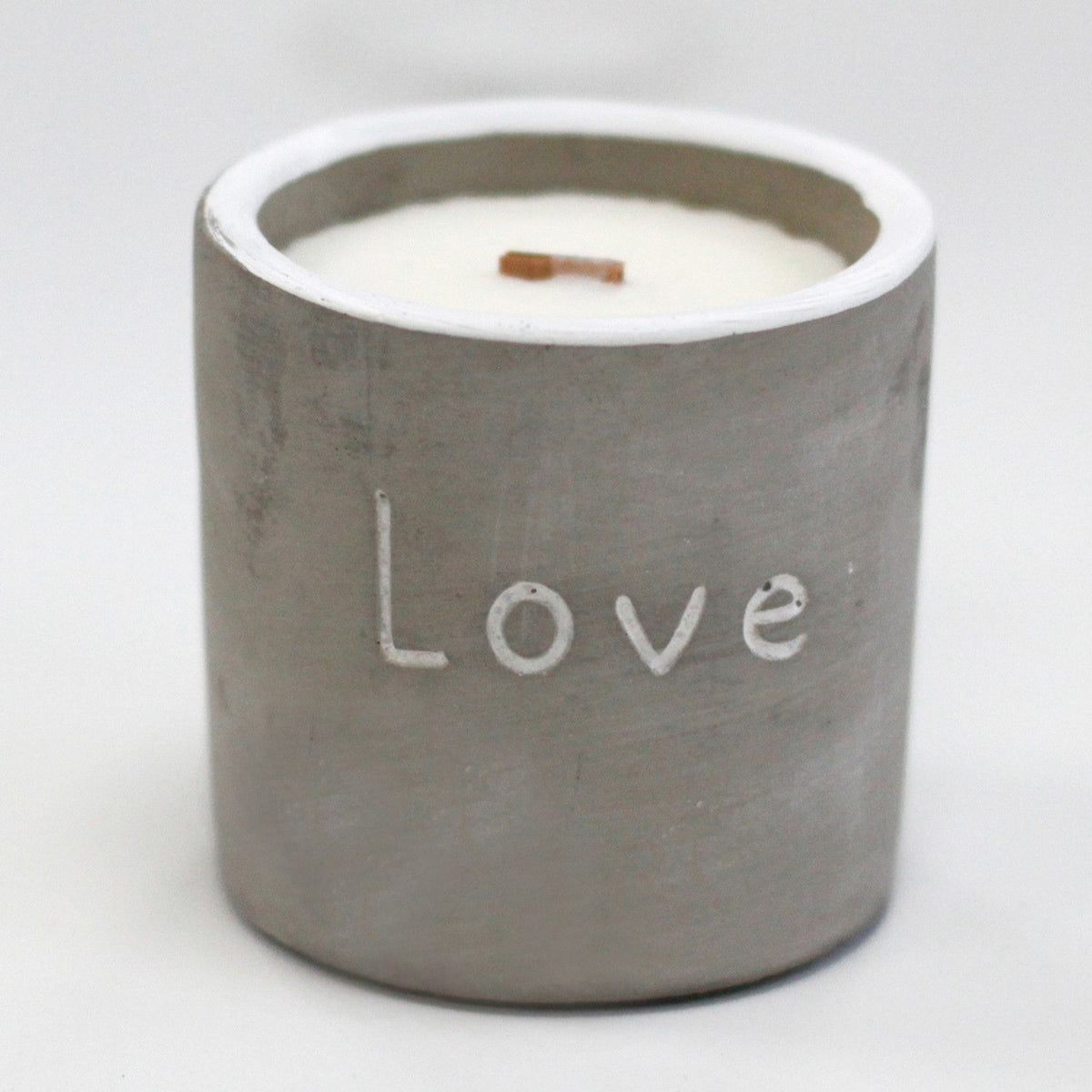Purple Fig & Cassis Concrete Candle | Wooden Wick | Medium Pot | Amber & Calm