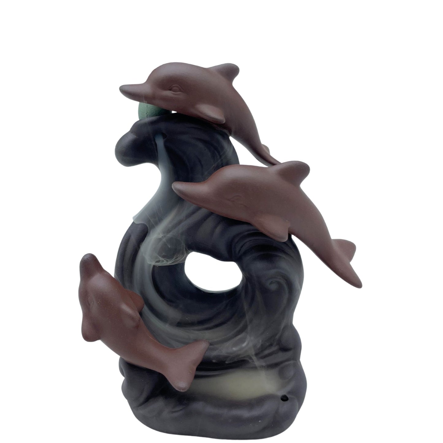 Dolphin Wave Backflow Incense Burner | Coastal Home Décor Gift