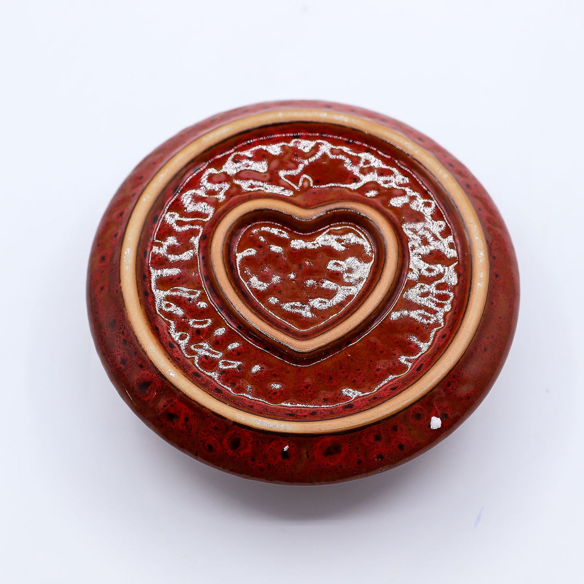 Palo Santo Smudge Stick & Red Mandala Heart Ceramic Holder | Spiritual Cleansing Gift