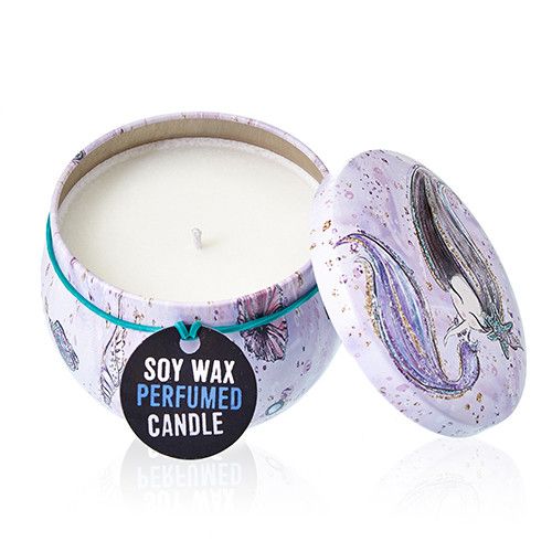 Art Tin Candle - Sea Life - Raspberry