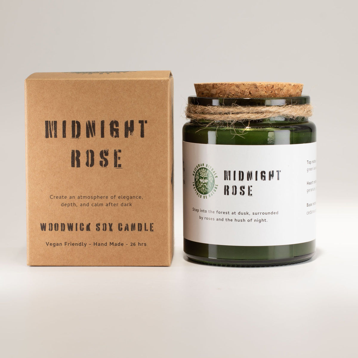 Midnight Rose Woodwick Soy Candle | Sage & Mintwood Dark Floral Home Fragrance Gift