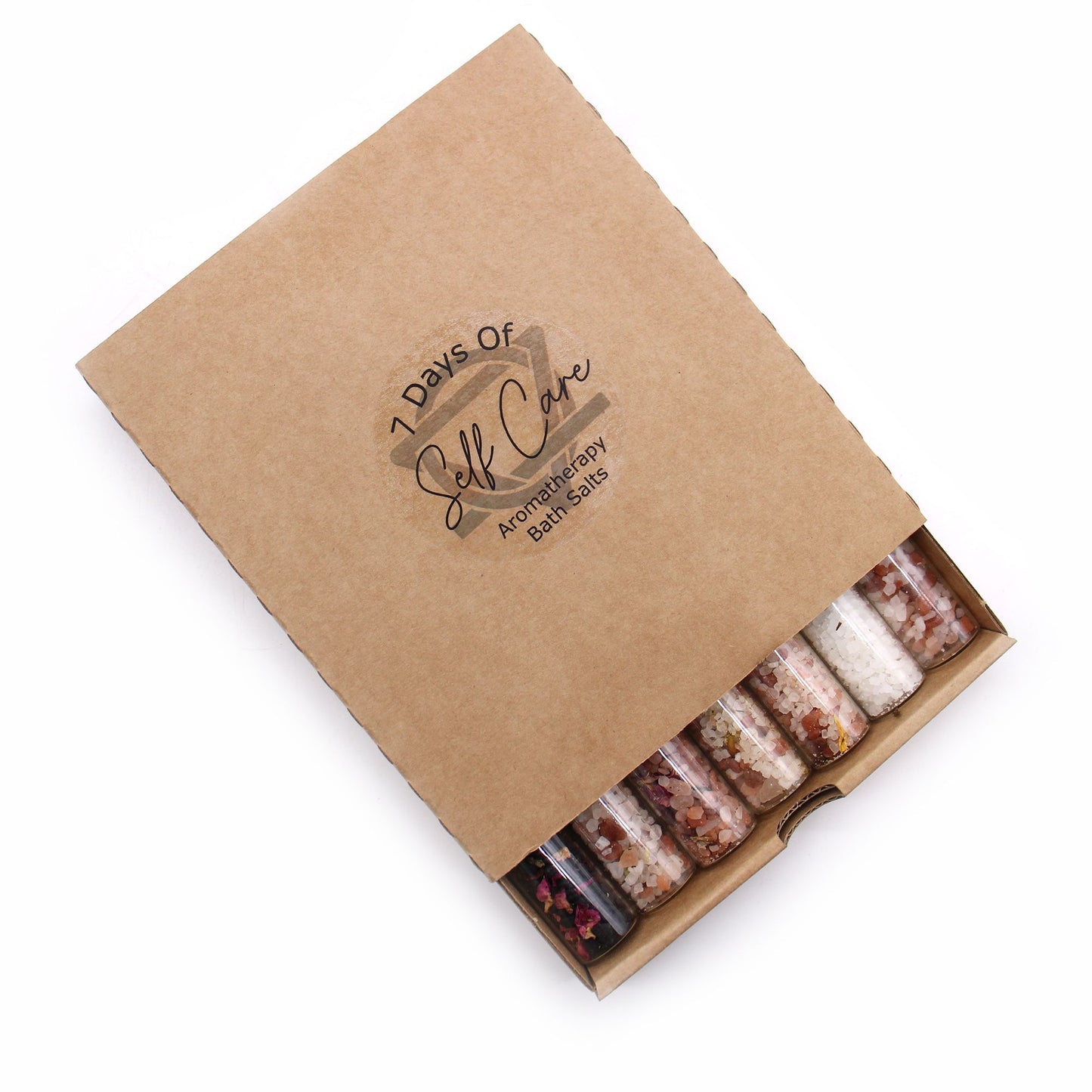 Bath Salts Vials Gift Pack | 7 Blends | Luxury Spa Bath Gift Set | One for Every Day | Vegan UK