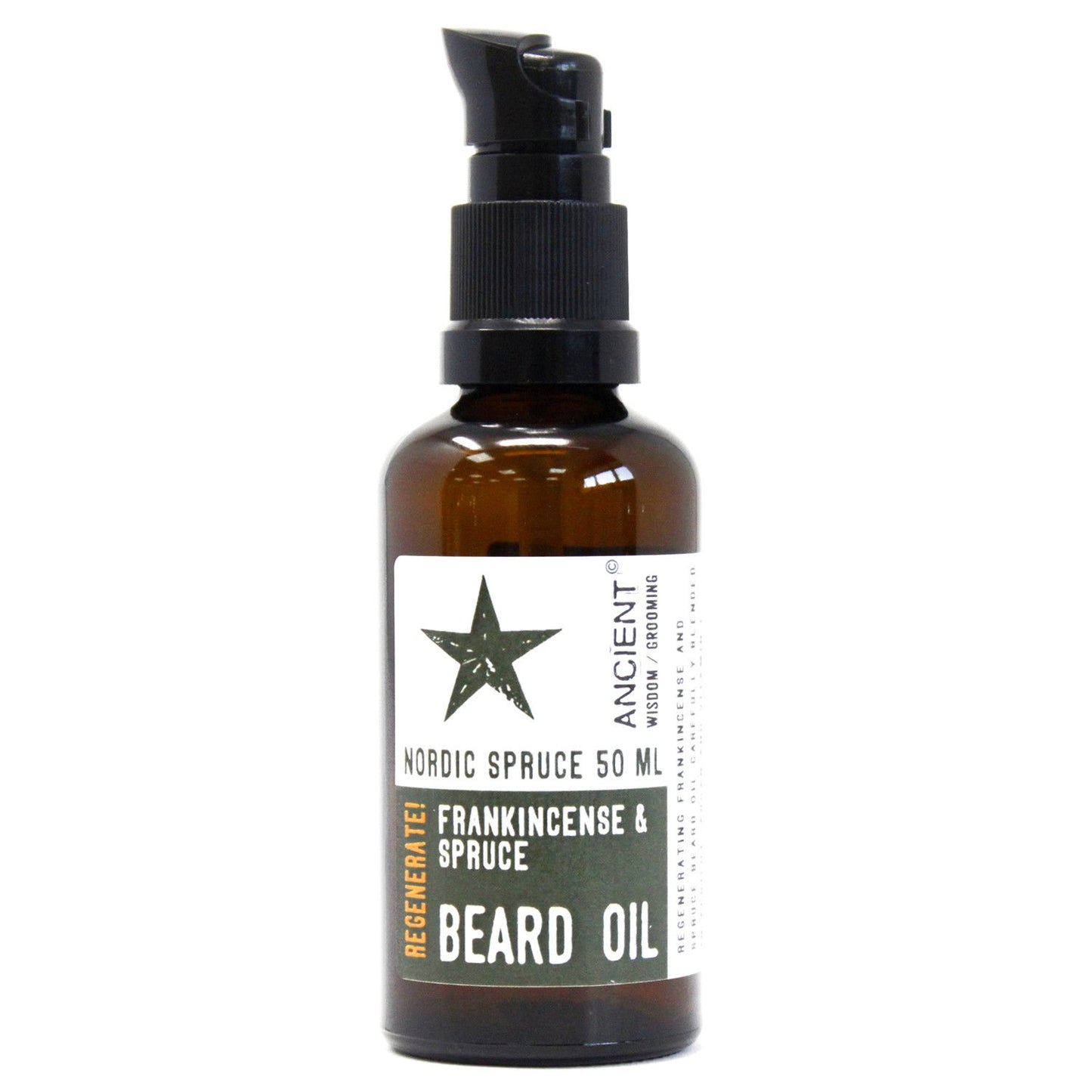 Nordic Spruce Beard Oil | Frankincense & Spruce | Argan & Jojoba | 50ml | Amber & Calm