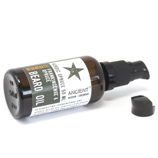Nordic Spruce Beard Oil | Frankincense & Spruce | Argan & Jojoba | 50ml | Amber & Calm