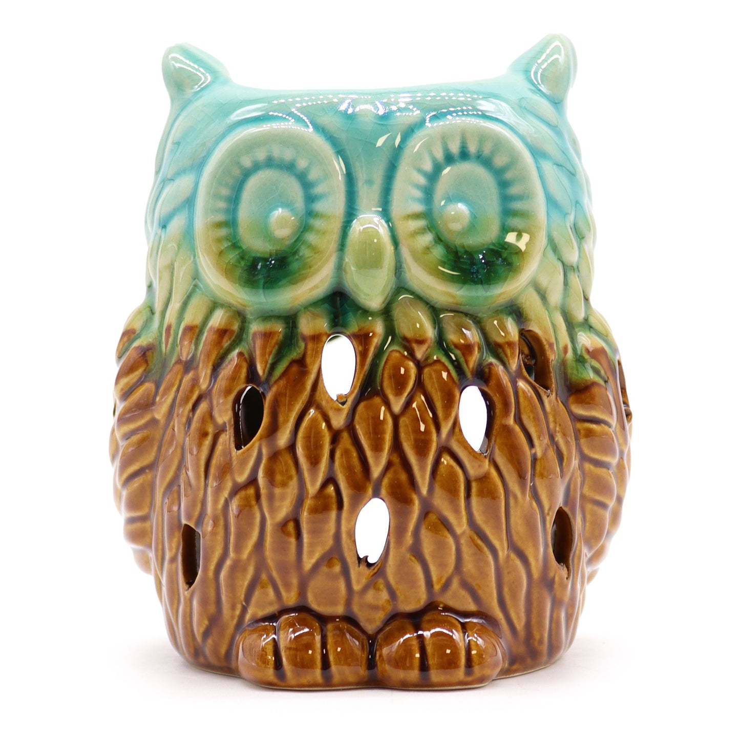 Rustic Owl Ceramic Oil Burner | Cottagecore Wax Melt & Aromatherapy Gift