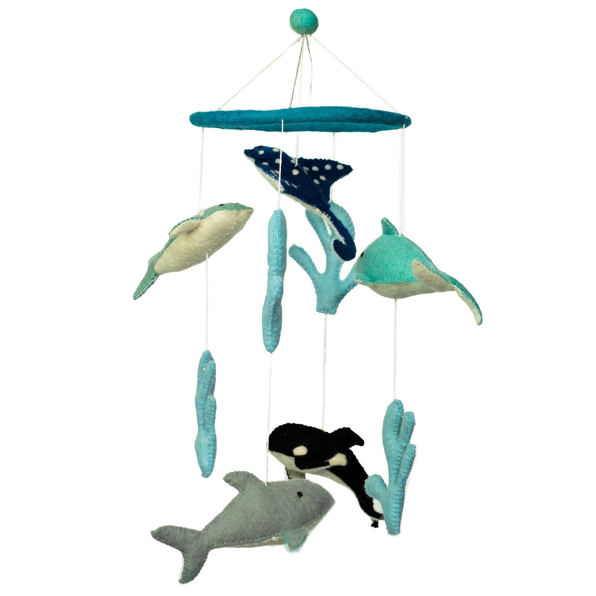 Handmade Felt Mobile - Dolphins & Sealife