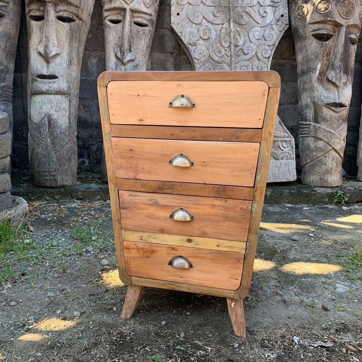 4 Drawer Storage Chest — Upcycled Teak | Handmade in Bali