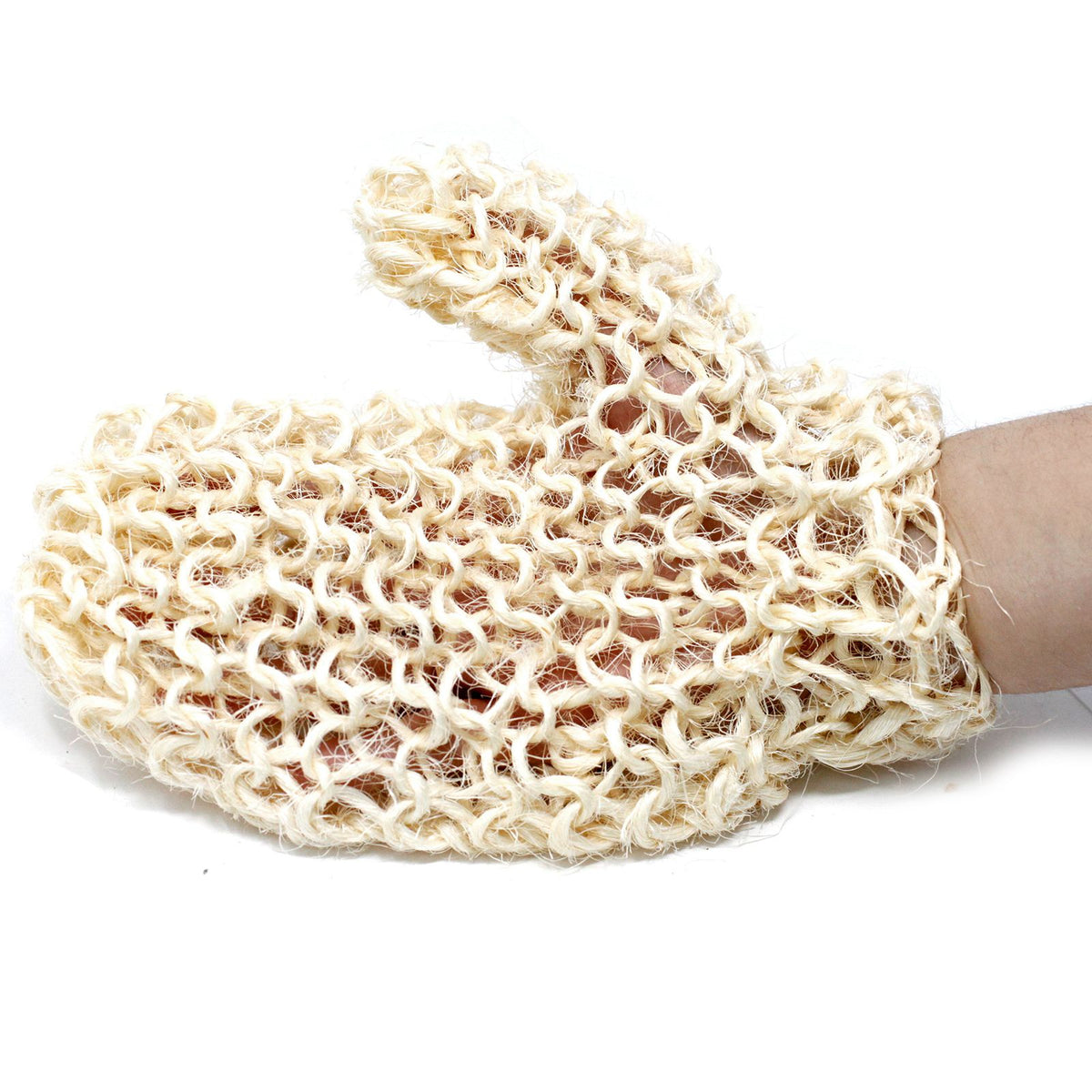 Sisal Exfoliating Glove & Body Scrub | Natural Bath Mitt | Amber & Calm